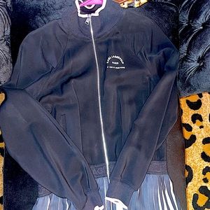 KARL LAGERFELD SPORTY ZIP UP JACKET DRESS